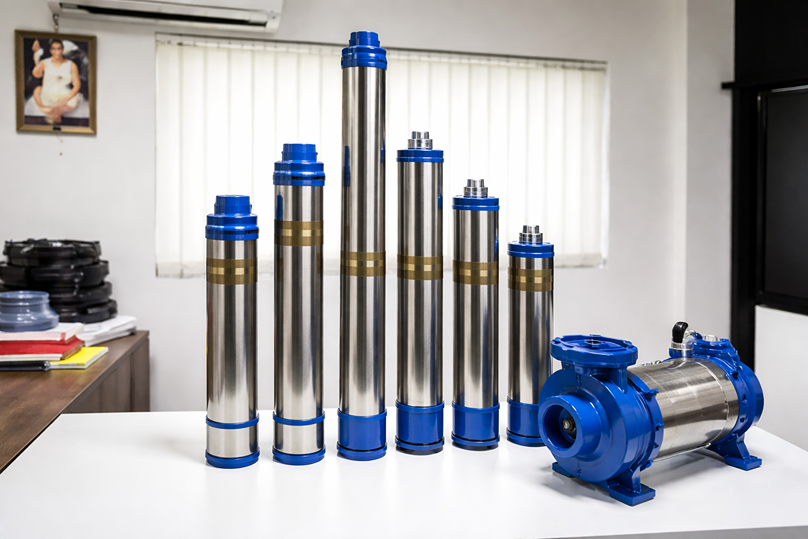 Stainless steel pump display arrangement